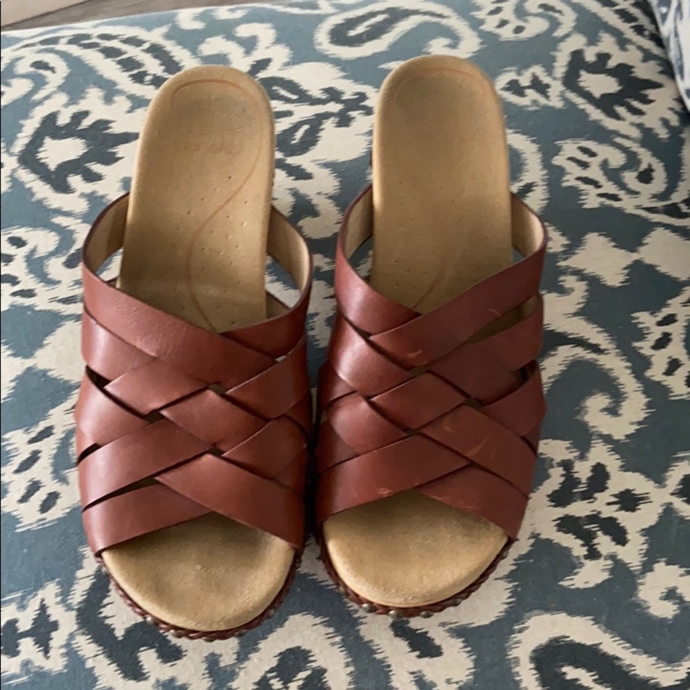 Dansko Leather Mules. 40